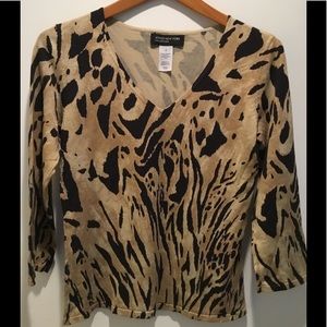 Jones New York Animal Print Top